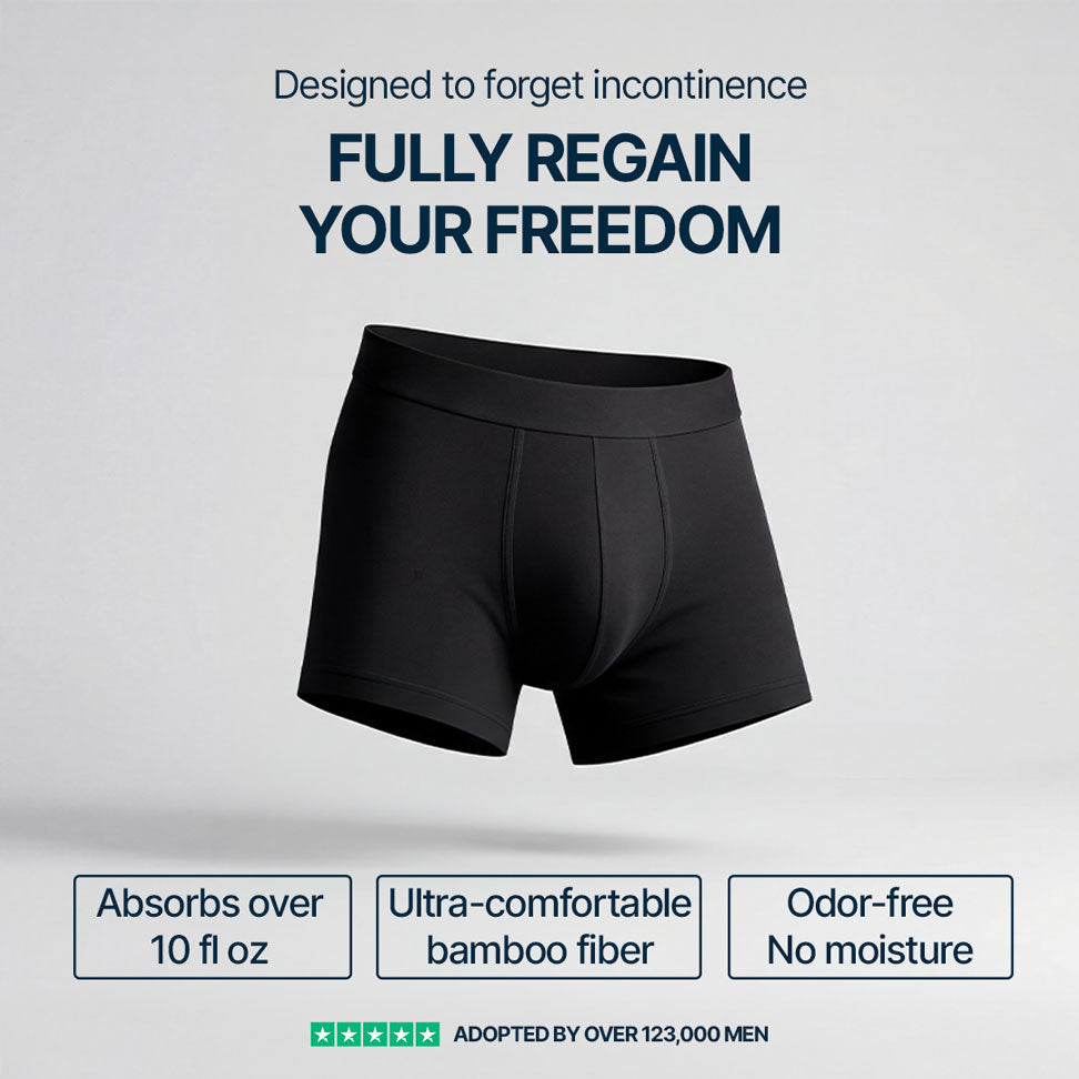 Men's Washable Incontinence Boxer Briefs